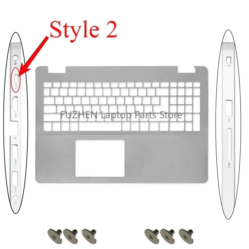 Фото Для ноутбука Inspiron 3501 3505, задняя крышка ЖК-дисплея/передняя рамка/подставка для рук, клавиатура/нижняя крышка/петли, серебристые №5