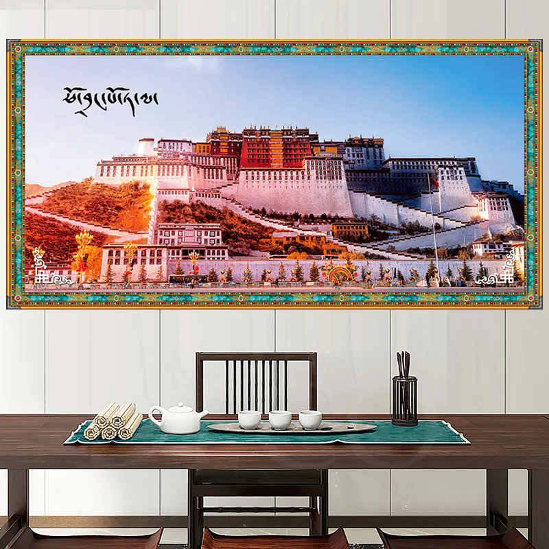 

Tibetan Potala Palace Wall Tapestry Room Decor Aesthetic Macrame Wall Hanging Home Decoration Cloth Tapestry Large Blanket
