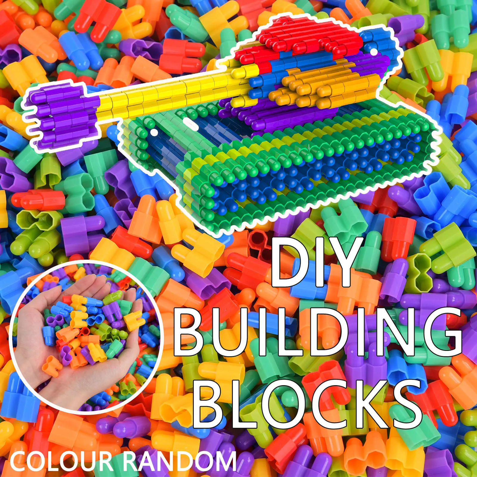 Детские Игрушки сделай Сам Пластиковые Пулевидные Блоки Головоломки