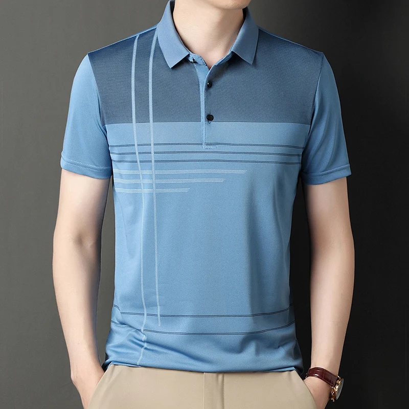 

2023 Summer casual Polo shirt men business luxury brand fashion short sleeve Polo shirt men's spring high-quality men's clothing