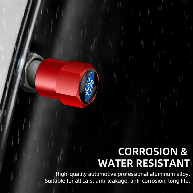 4PCS Metal Wheel Tire Valve Caps Stem Case For Ford Fiesta EcoSport ESCORT focus 1 focus 3 focus 2 Car Styling (art.: 3920ca52862ed) - 3920ca52862ed