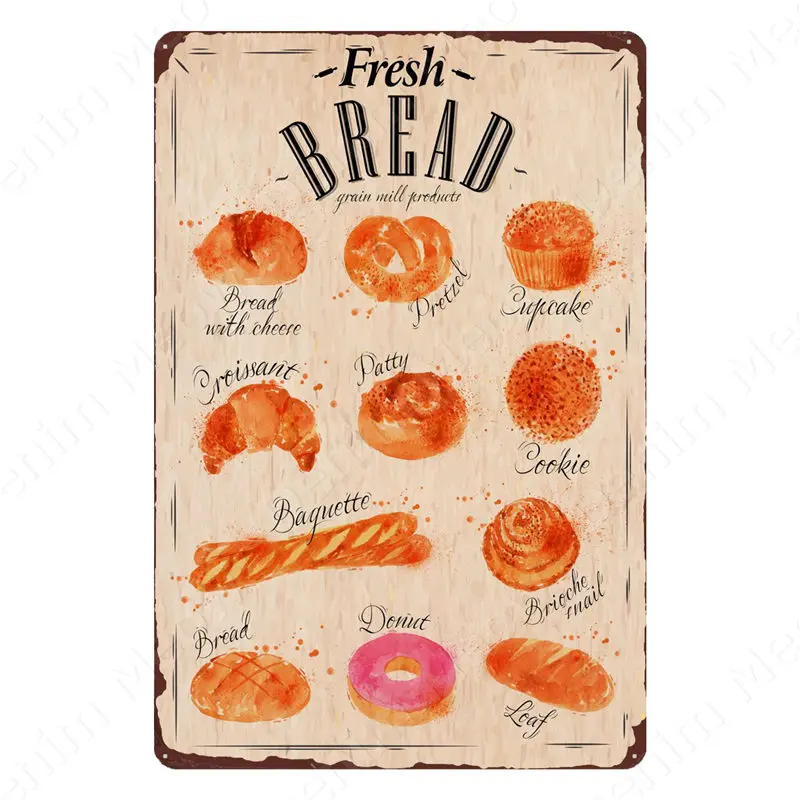 Кухонные правила Ретро жестяной знак паста сэндвич металлическая пластина