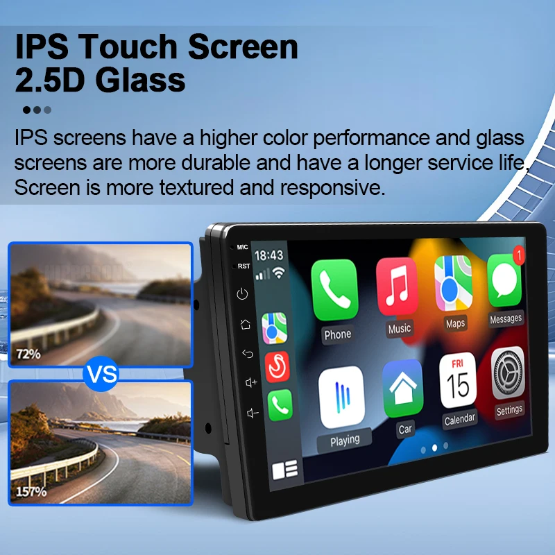 Hippcron carplay радио 2 Din IPS сенсорные экраны автомобильные радиоприемники с