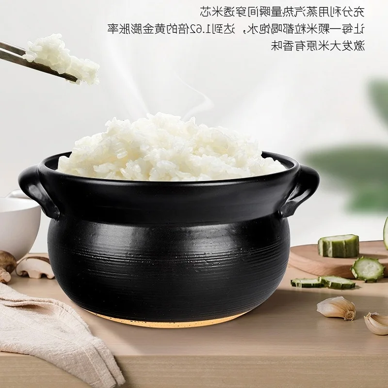 

Omer christmas 3.2L double cover health rice cooker casserole soup stew fire ceramic stone pot