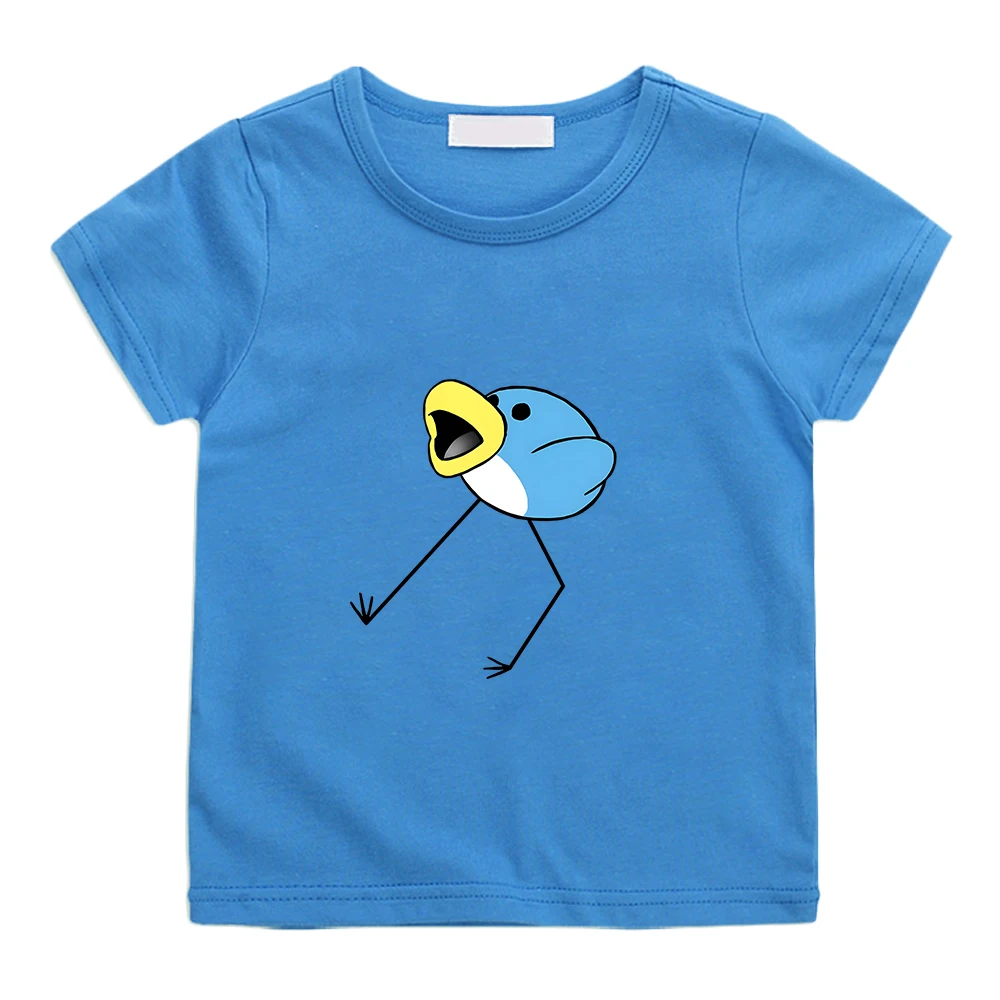 

Game Huebird of Happiness Chick Print T-shirt 100% Cotton Summer Comfortable Soft Tee-shirt for Boys/Girls O-neck Cartoon Shirts