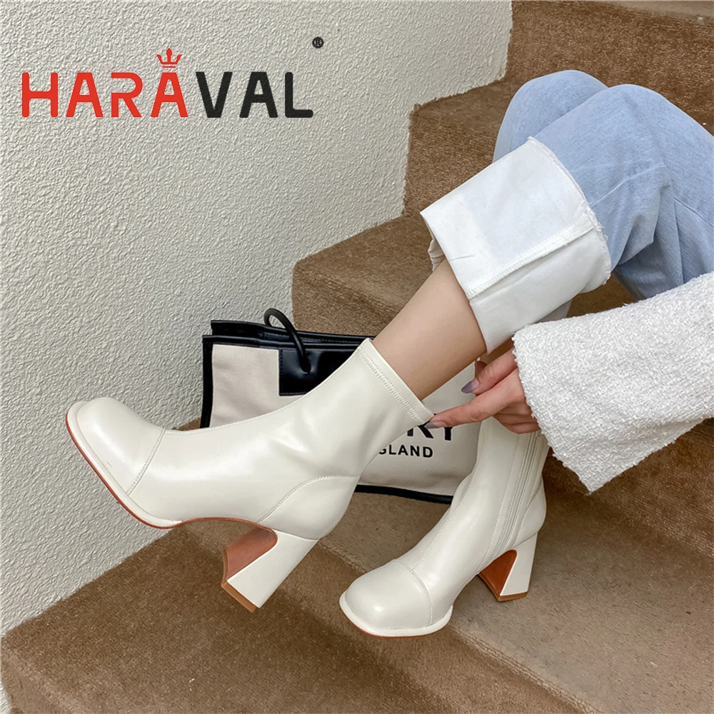 

Женские пикантные Ботильоны на молнии, однотонные модные современные ботинки на высоком каблуке, повседневные, для вечеринки