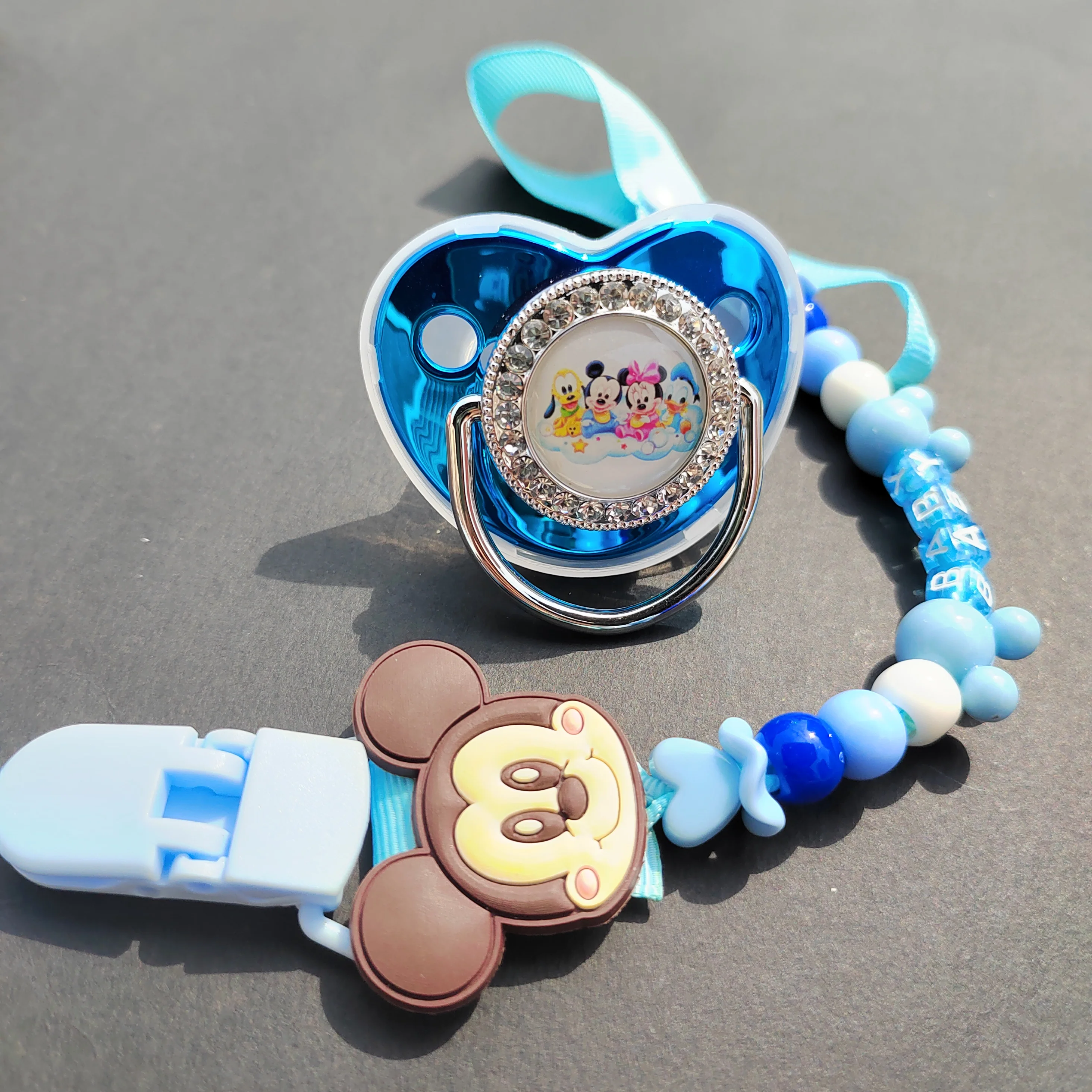 

Newborn Items Cartoon Beads Pacifier Clip Infant Teething Soother Portable Finger Toys Dummy Children Orthodontic Tetine Chains