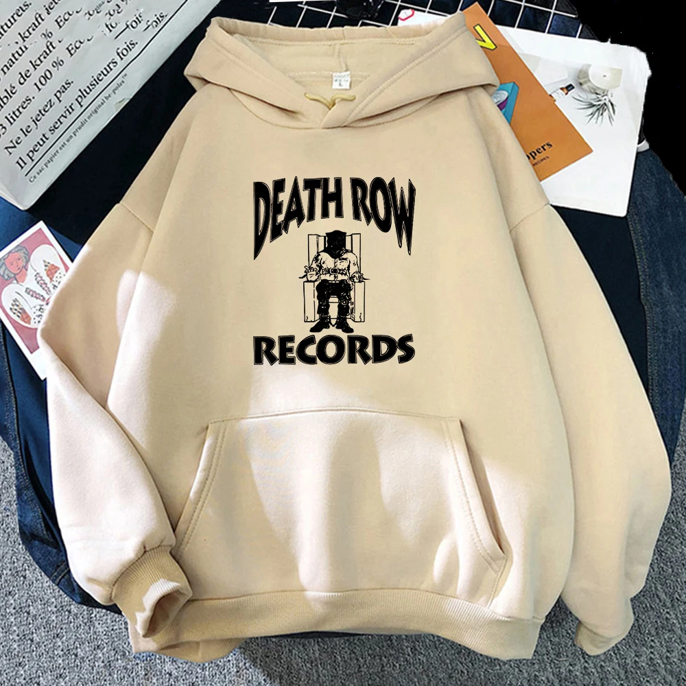 

DEATH ROW RECORDS Hoodie Men High Quality Aesthetic Sweatshirts Vintage Hip Hop Harajuku Streetwear Hombre Kpop Gothic Hoodies