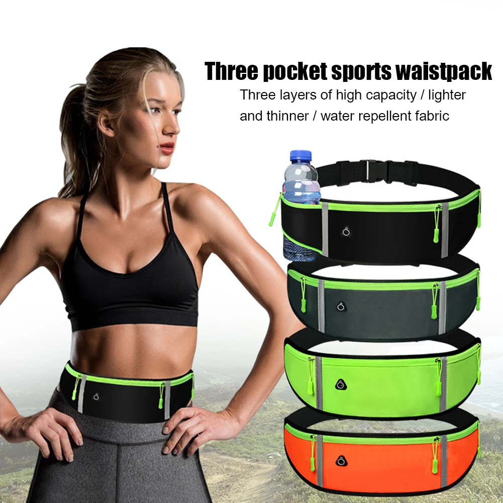 

Waterproof Waist Bags Fanny Packs Outdoor Sports Riding Reflective Belt Bag Cycling Phone Bag Men and Women Running Belt