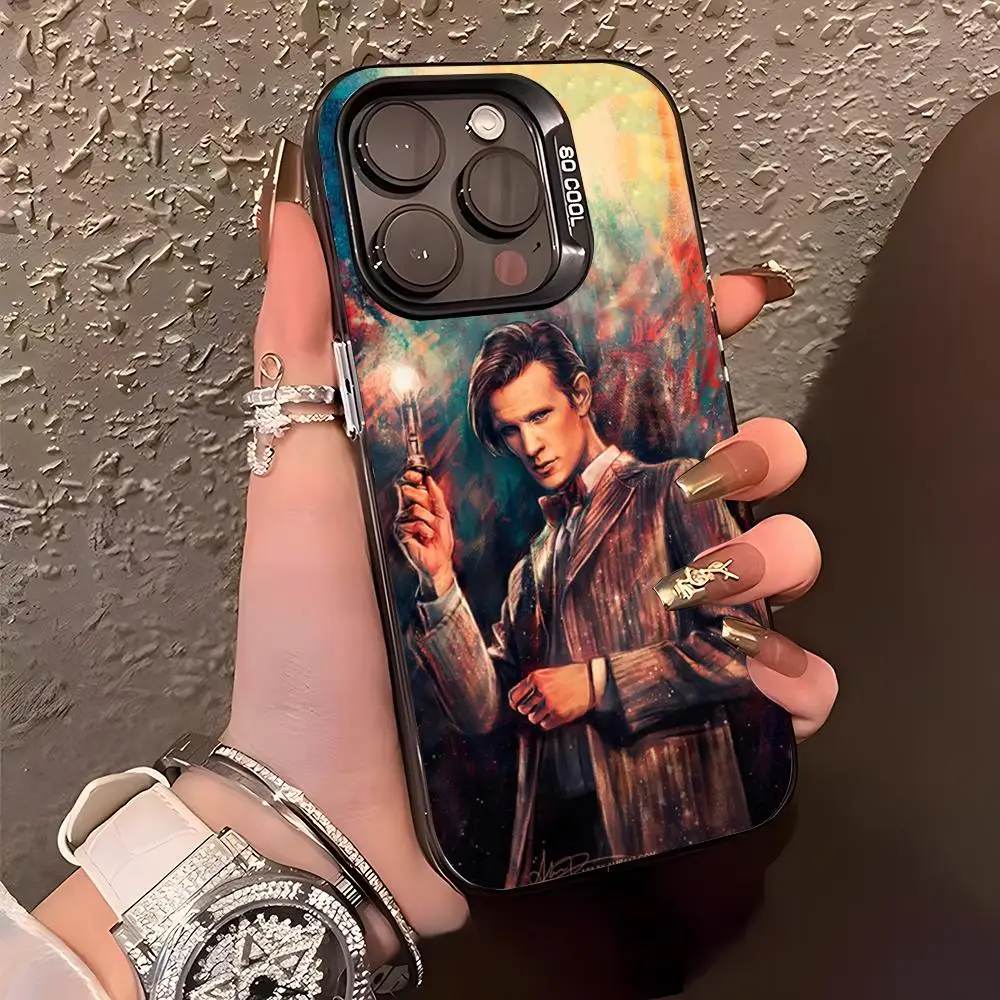 Чехол D-Doctor W-Who для iPhone 17 Air 16 15 14 Plus 13 12 11 Pro XS Max, серебристо-черный бампер-чехол (art.: 3920d8a572906) - 3920d8a572906