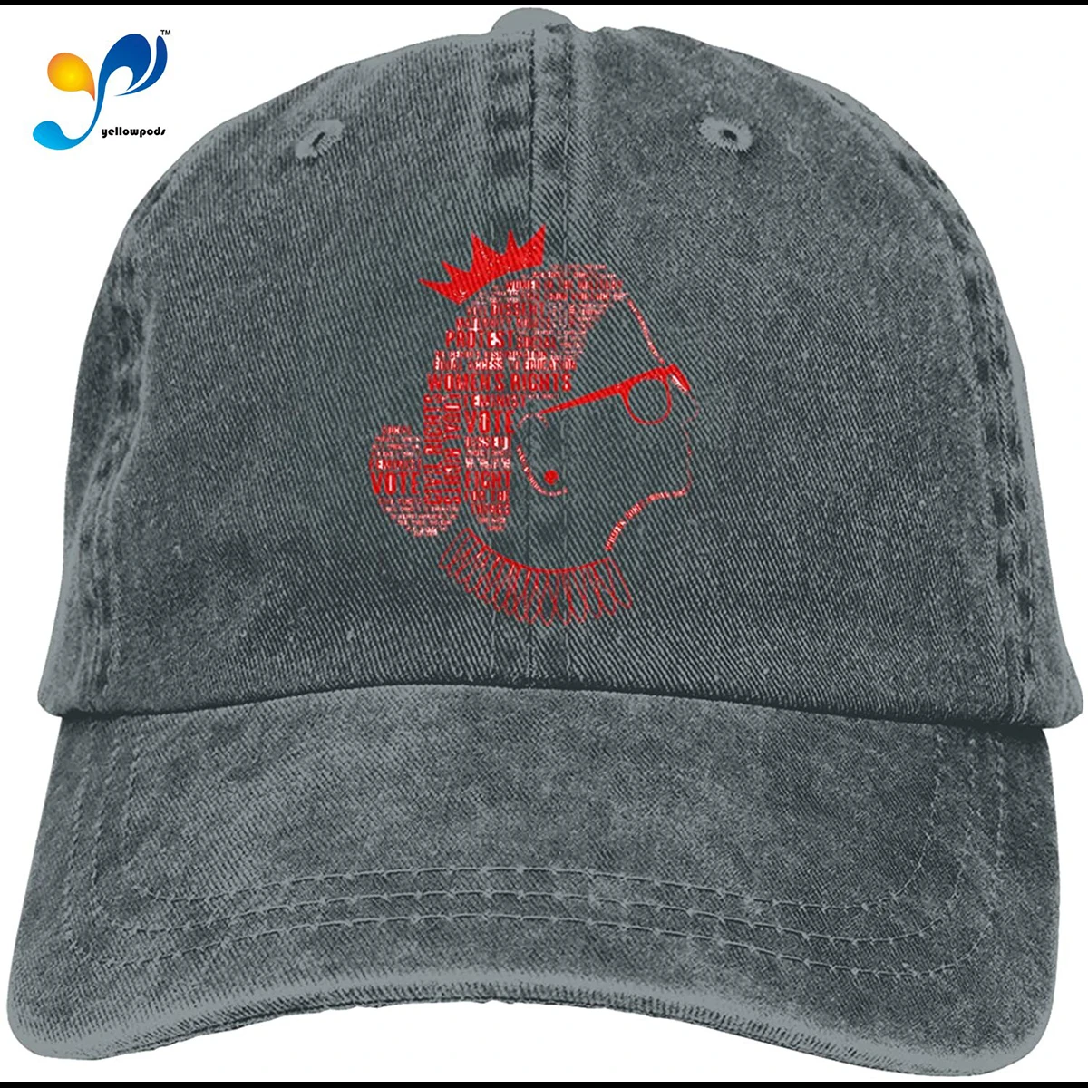 

RBG Notorious Quotes Hat Vintage Denim Baseball Caps Cotton Dad Hat Unisex Sandwich Hat Sombrero De Mujer