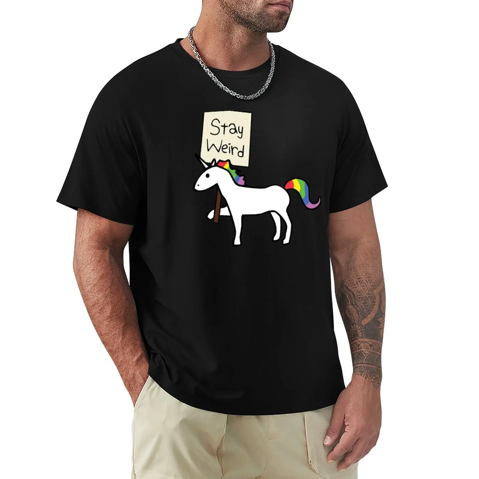 

Stay Weird, Unicorn T-Shirt New Edition T Shirt Hippie Clothes Oversized t-shirt Mens T Shirt