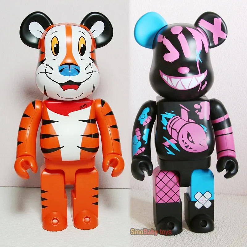

28cm Bearbrick 2022 Tiger New Year Violent Bear Block Bearbricklys Doll Collectible Model Toy 400%