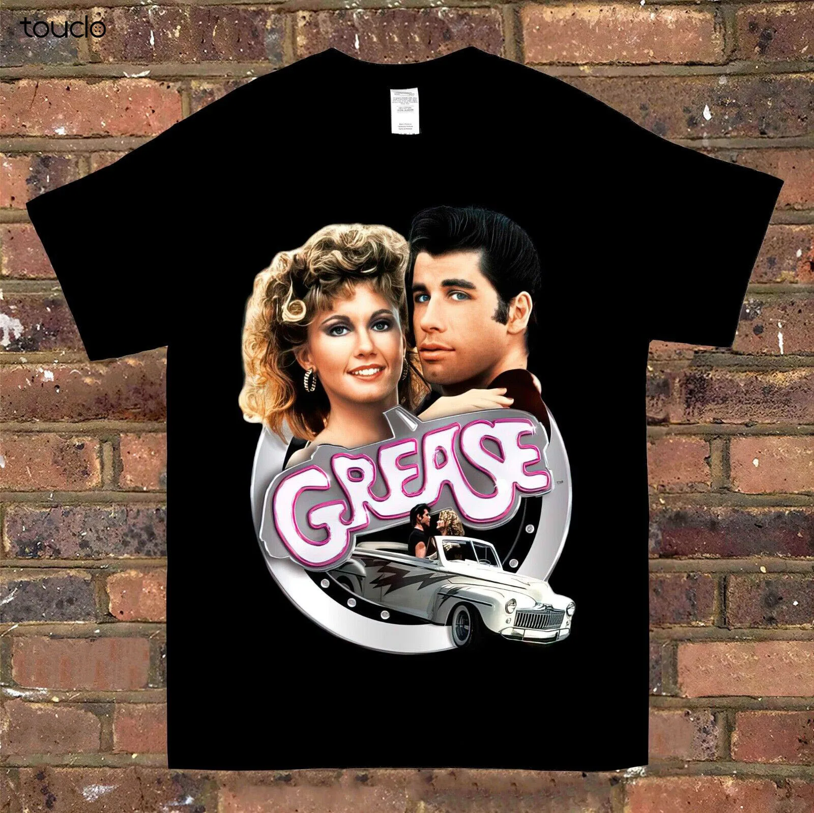 

Grease T-Shirt Jonh Travolta And Olivia Newton-John Shirt Musical Movie Tee Xs-5Xl Custom Gift Short Sleeve Funny Tee Shirts