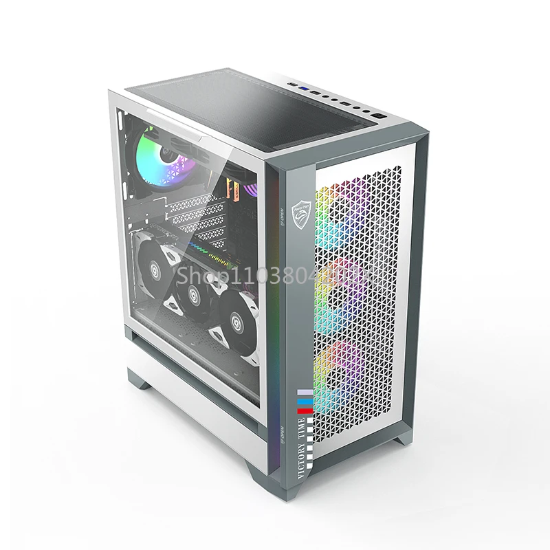 Прозрачное игровое RGB-шасси Middle Tower Side корпус настольного компьютера Power Train Titanium