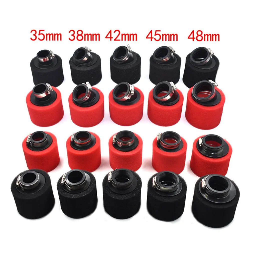 

32mm 35mm 38mm 42mm 45mm 48mm Bend Elbow Neck Foam Air Filter Sponge Cleaner Moped Scooter Dirt Pit Bike Motorcycle