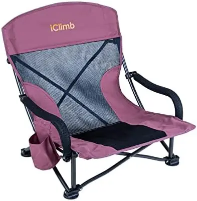 

Широкое пляжное складное кресло для кемпинга с боковым карманом и сумкой для переноски (2, сухая Роза)