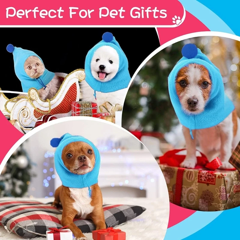 

Dog Winter Hat Adjustable Pet Hats Neck Warmer Fashion Dog Outdoor Beanie Hats