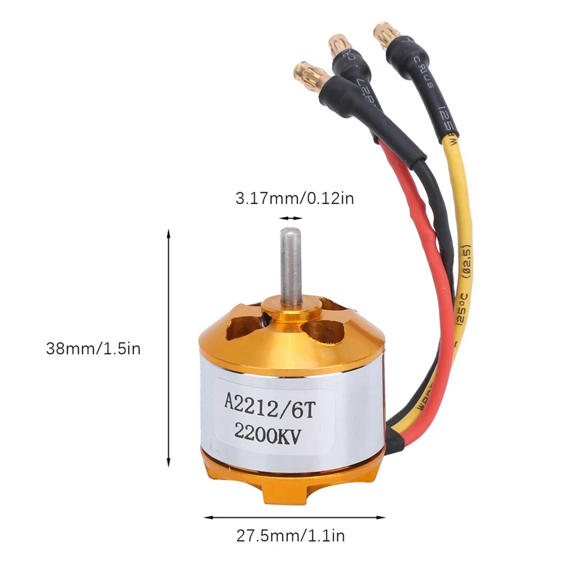 Комплект электродвигателя SG90 Сервопривод 2212 KV2200 Бесщеточный двигатель 6035