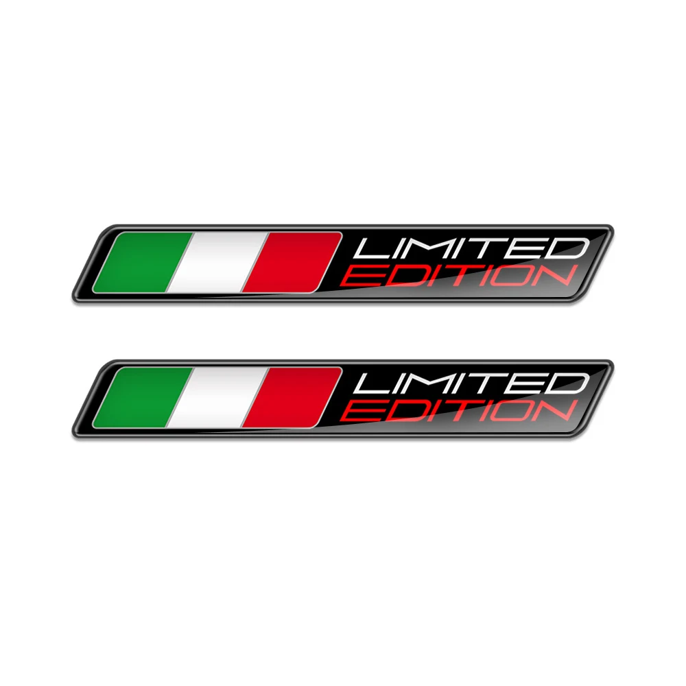 

Pair 3D Italy Limited Edition Sticker Italia Flag Decals Case Car Motorcycle Sticker For PIAGGIO VESPA Aprilia Ducati Benelli