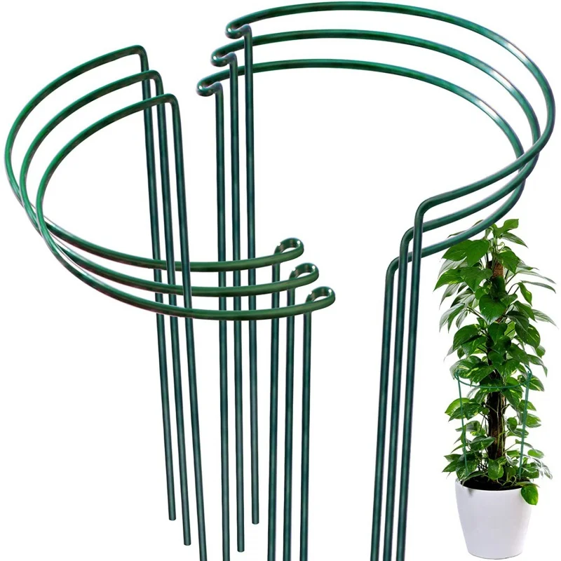 

6/10 pcs Plant Holder Ring Cage Metal Garden Plant Stake Plant for Peony Tomato Vegetable Rose Flowers Vine Gardening Tools