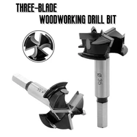 three blade woodworking drill bit hole opener tungsten steel alloy coating milling cutter wood drilling hex shank power tools