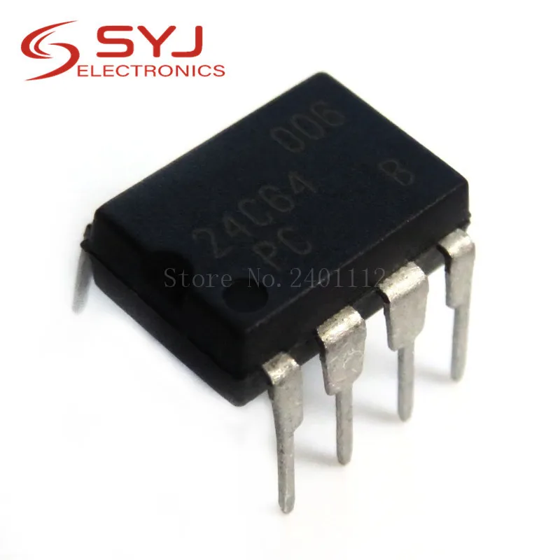 10 шт./партия, новые AT24C64N AT24C64AN 24C64 24C64AN AT24C64 DIP-8 EEPROM