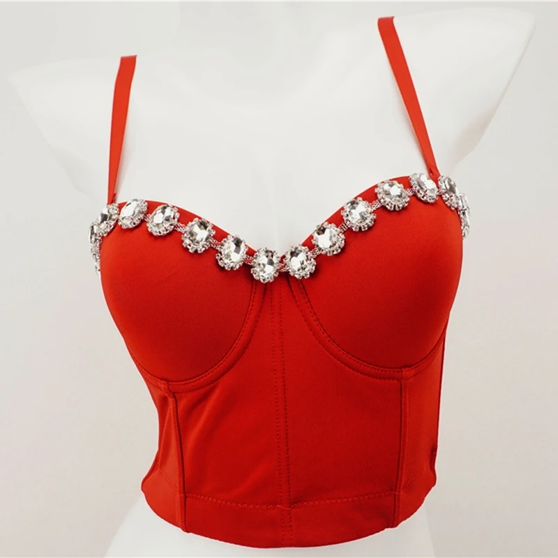 Cupnaya Блестящий женский короткий топ Мягкий корсет пуш-ап летний сексуальный