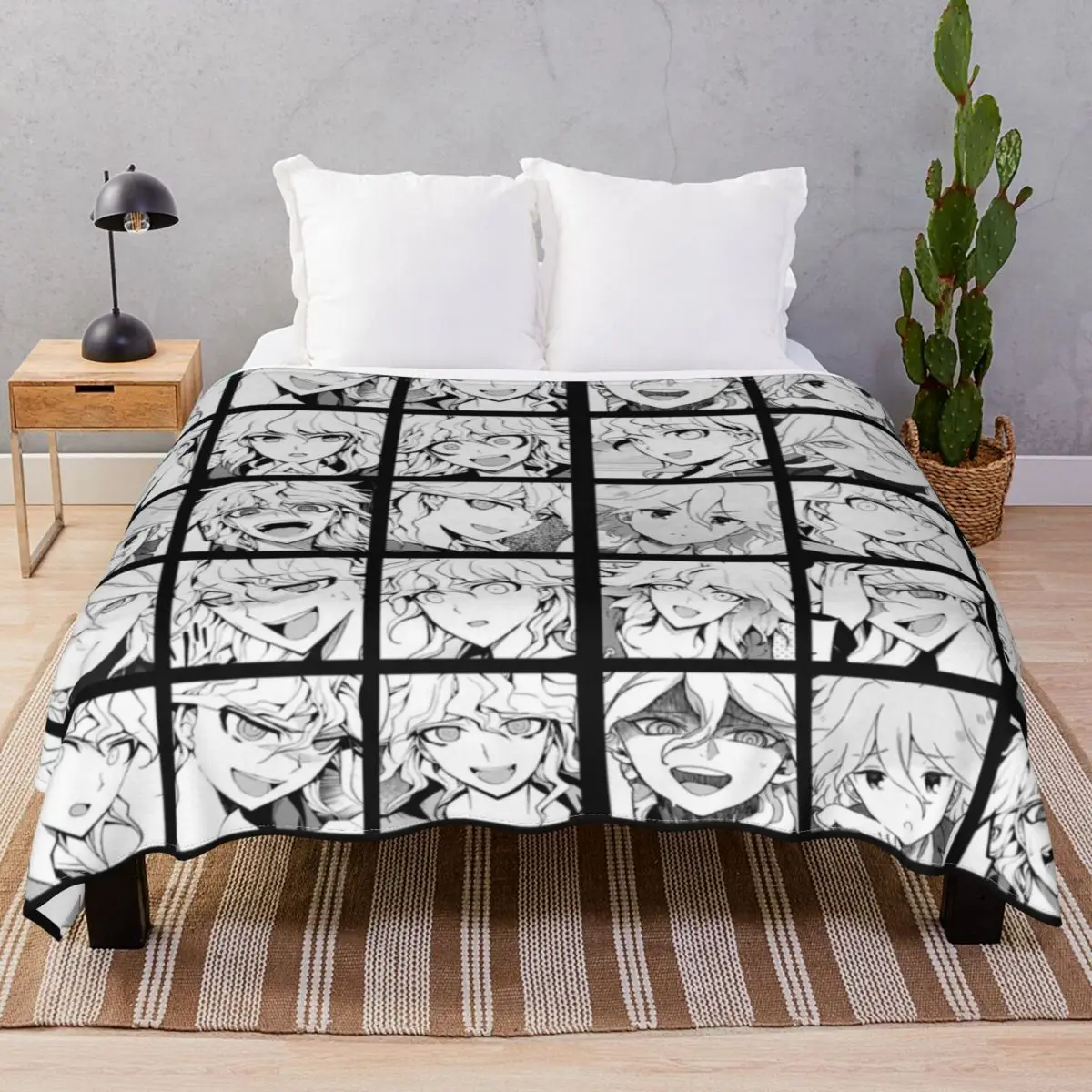 Nagito Manga Collection Blanket Fleece Print Portable Throw Blankets for Bedding Sofa Travel Office