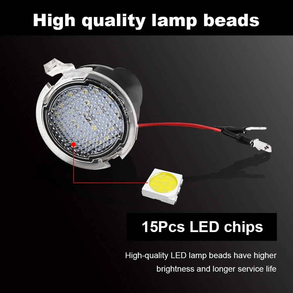 2 шт. автомобильные лампы бокового вида супер яркие 18-светодиодные 6000K