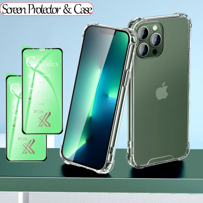 

clear Case screen protector for iphone 13 pro max Silicon Gel Cover Shock apple iphone 11 12 13 pro Bumper hoesje iphone13 mini Cases 13pro 13mini iphone 13 accesorios iphone12