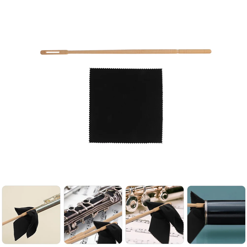 

Flute Cleaning Tool Clarinet Cloth Music Instrument Kit Rod Accessory Maintenance