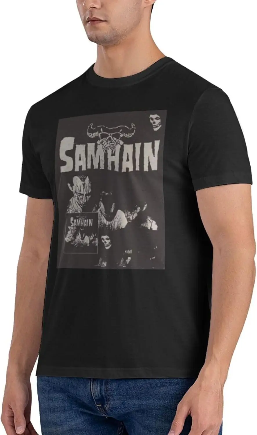 Мужская футболка Danzig Music Samhain из чистого хлопка с коротким рукавом мягкая простая
