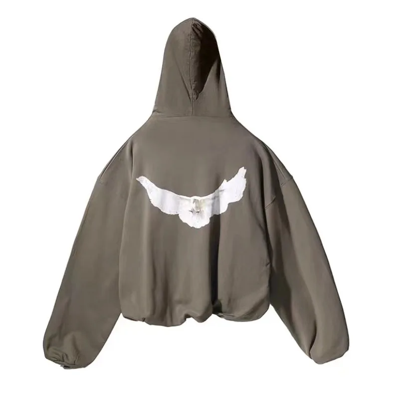 Толстовка Kanye West с капюшоном для мужчин и женщин уличная одежда оверсайз модные