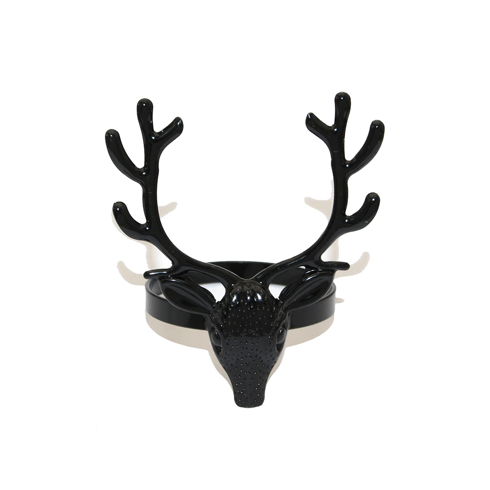 6 шт. золотые кольца для салфеток, рождественский держатель для салфеток с оленем, металлическая пряжка для салфеток с изображением лося для свадебной вечеринки, украшение для рождественского обеденного стола