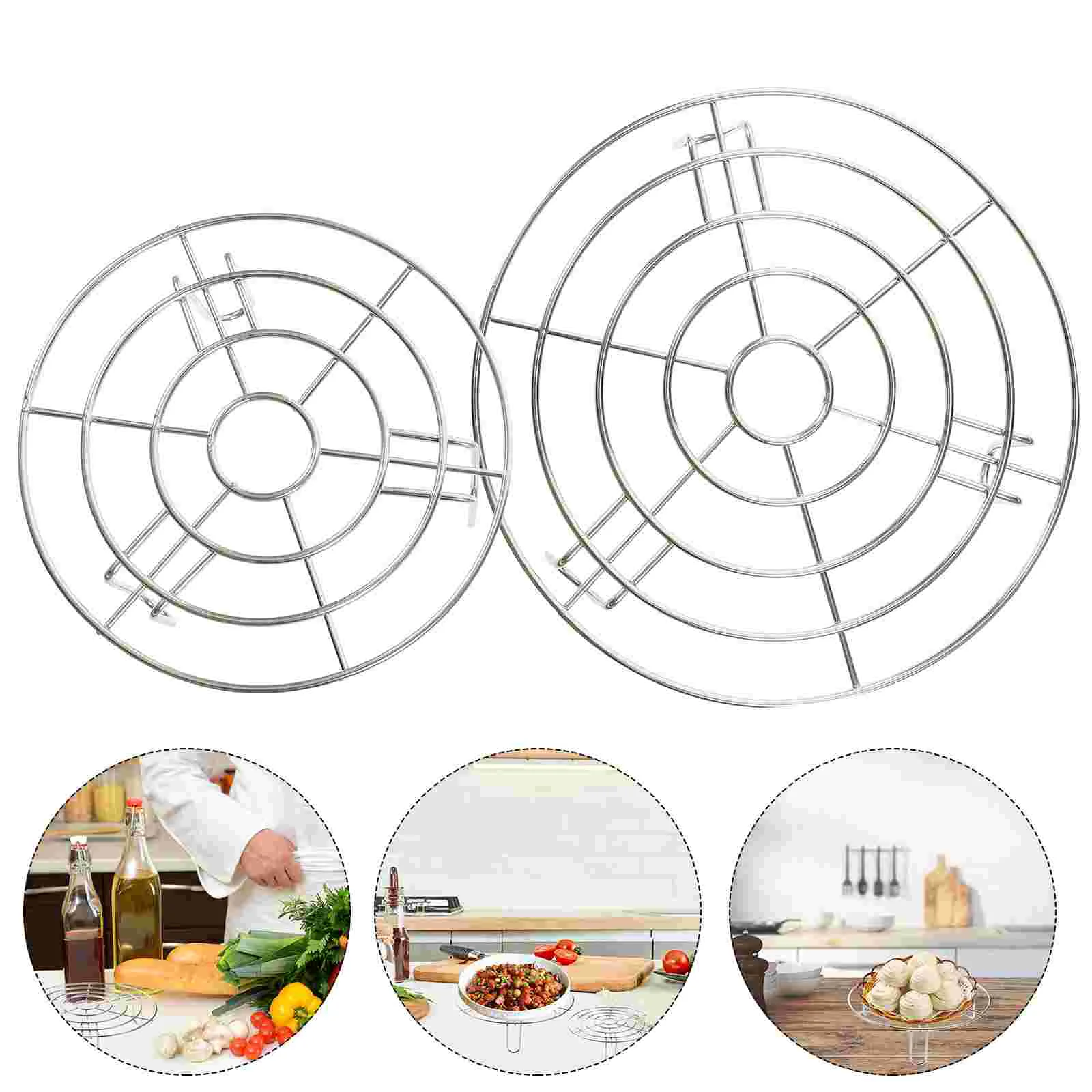 

Rack Steamer Steaming Trivet Stand Steam Egg Cooker Pressure Pot Cooking Trayholder Basket Kitchen Microwave Insert Baking
