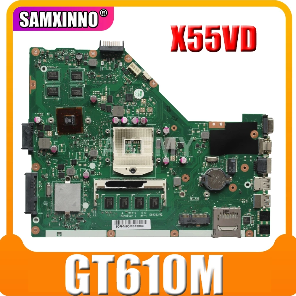 

X55VD Mainboard For Asus X55V X55VD Motherboard REV2.0 REV2.1 X55VD Laptop Motherboard with GT610M + 2GB Test work 100%