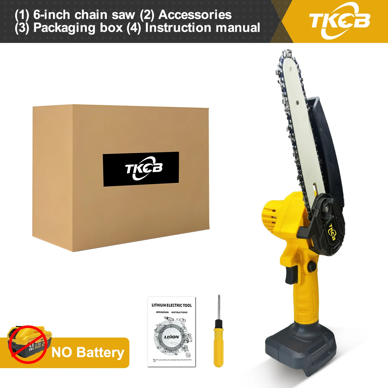 

Аккумуляторная цепная пила TKCB 6 дюймов для аккумуляторов Makita 18 В