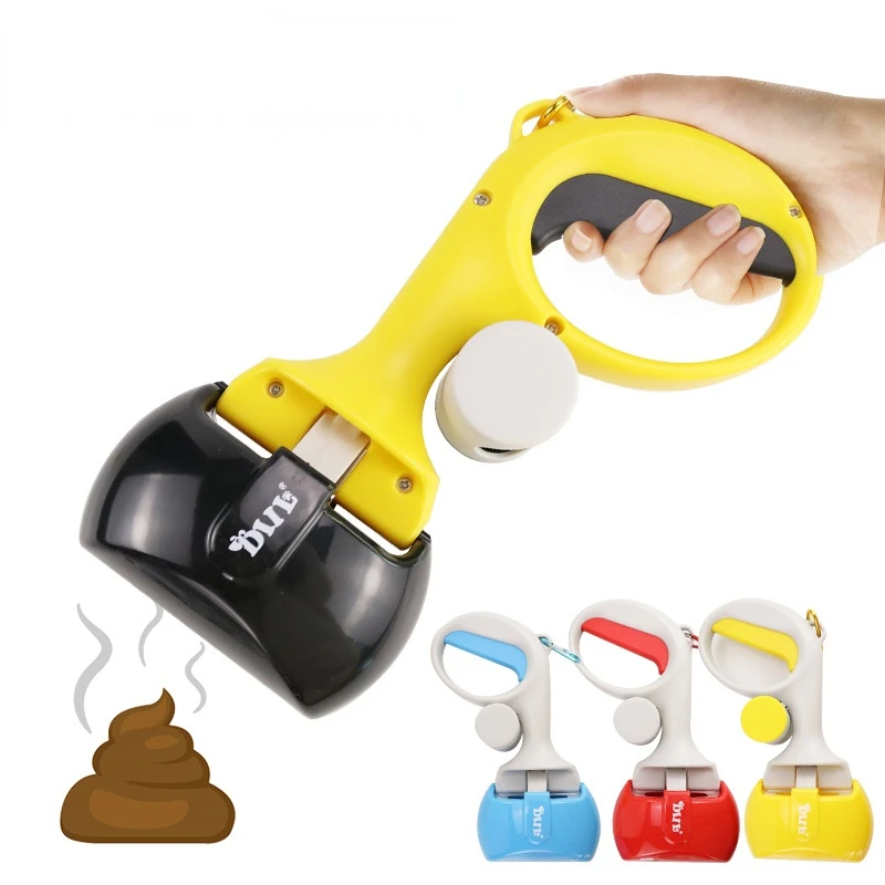 

Pet Dog Cats Excrement Collector with Poop Bags Dispenser for Outdoor Clean Pick Up Waste Picker Portable Cleaning Dog Products