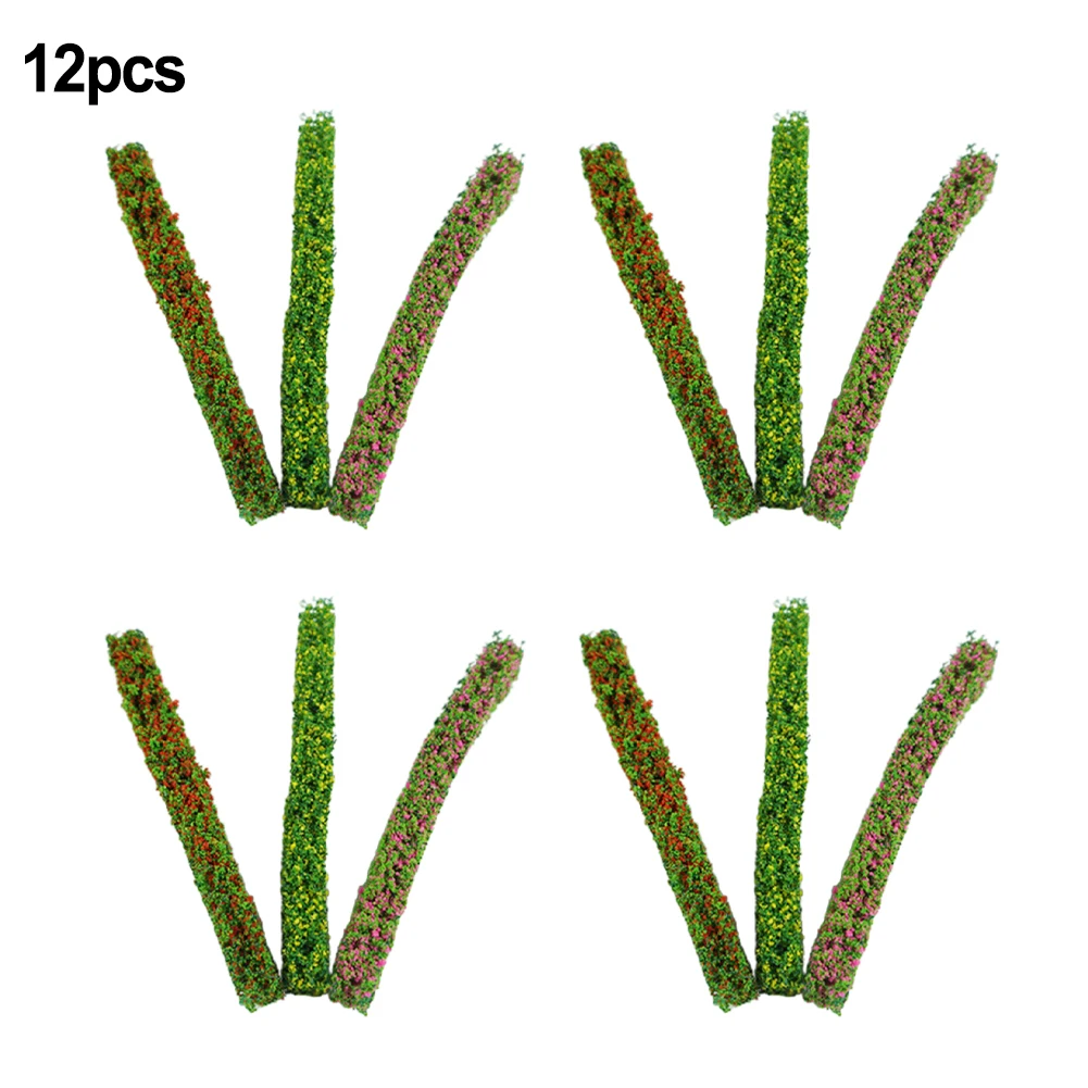 

Grass Tufts Shrub Strips Miniature Sand Table Model Static Surface Terrain 12pcs Architectural Building Diorama