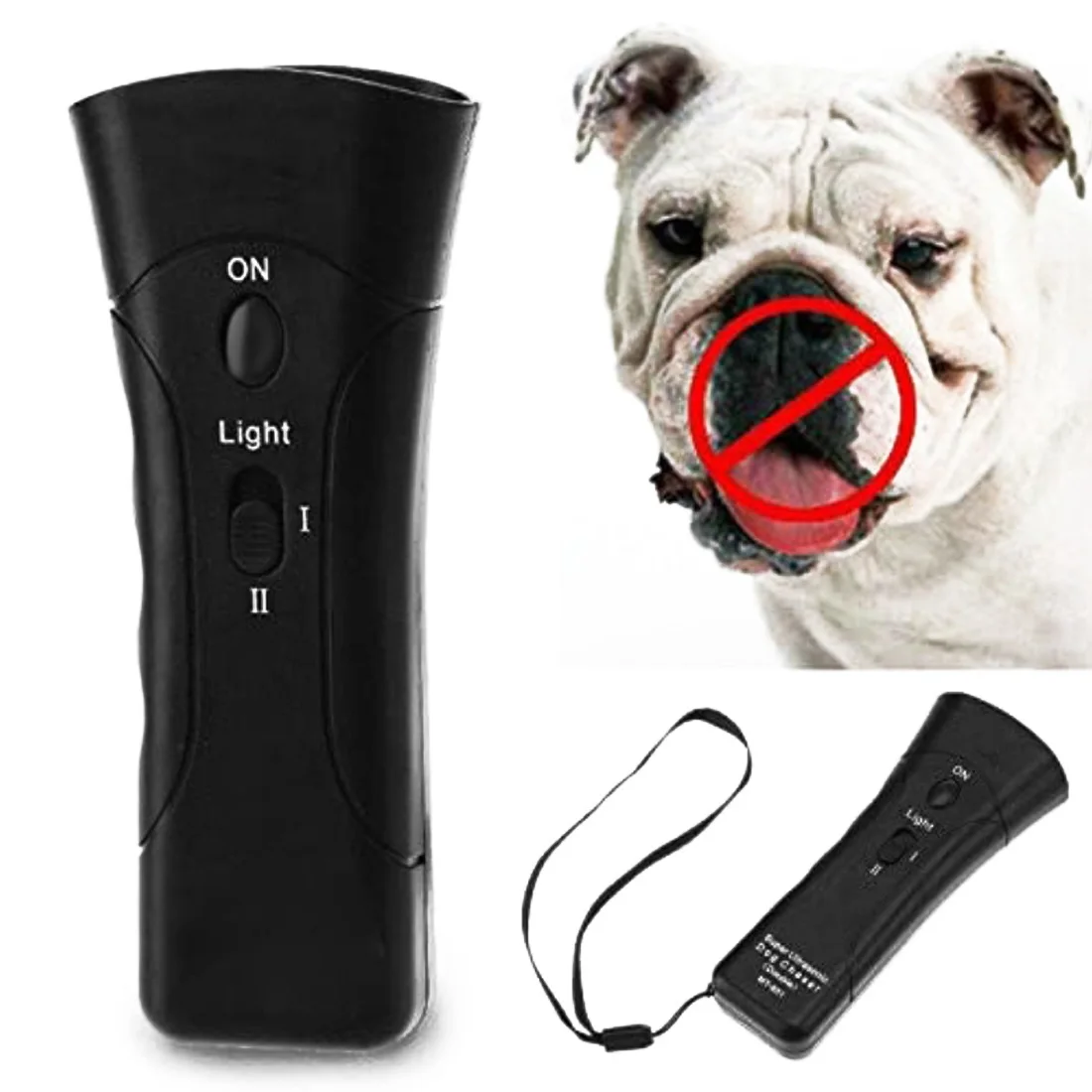 

LED Ultrasonic Pet Dog Repeller Anti Barking Stop Bark Training Device Trainer Anti Barking Ultrasound Without Battery