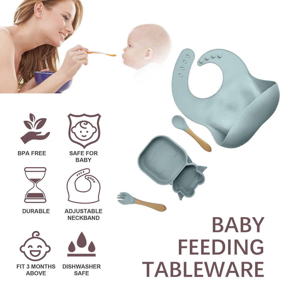 

4 шт., силиконовая детская термостойкая посуда для занятий спортом