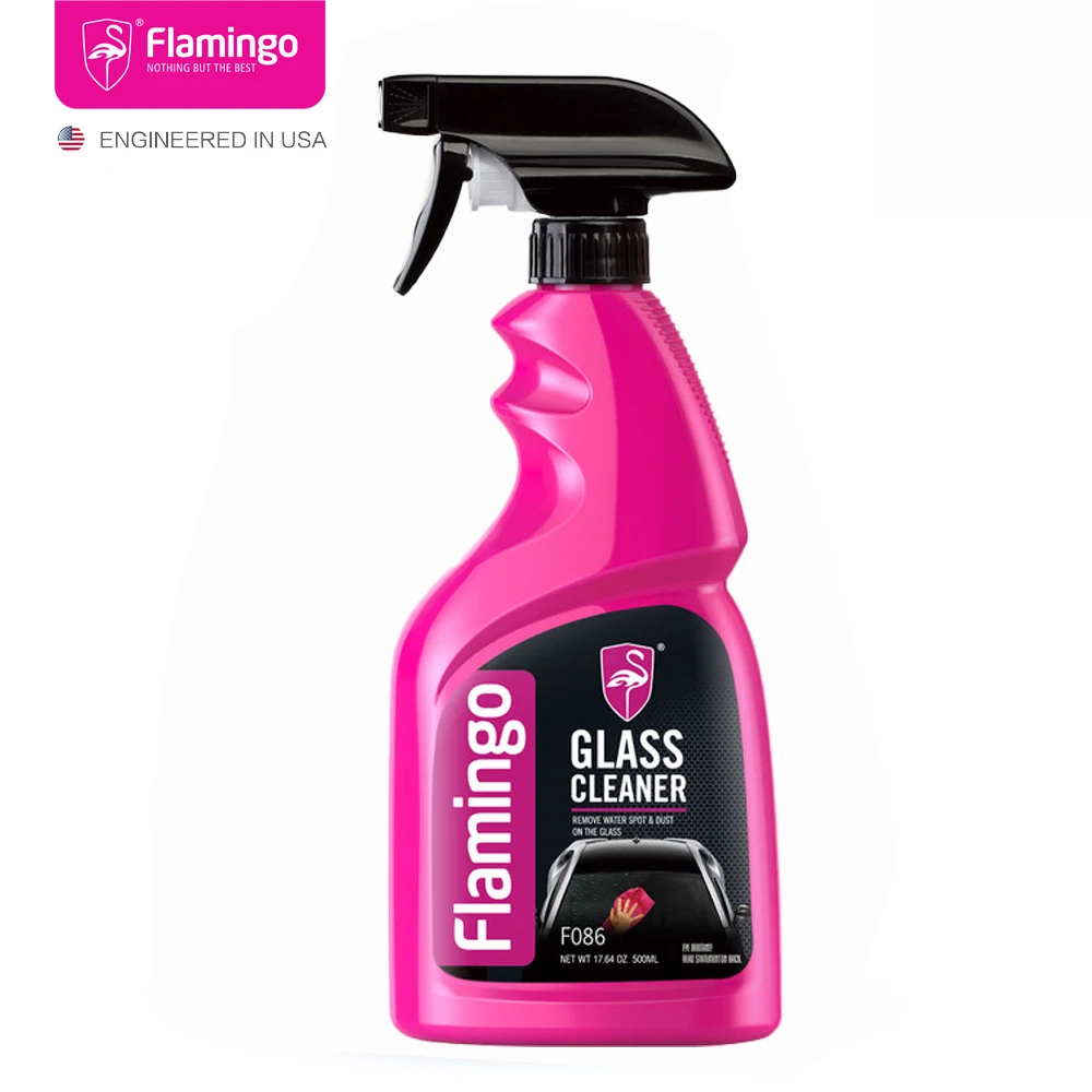 Flamingo F086 500ml Glass Cleaner Perfect Clarity Auto Window Cleaner Spray Bottle Crystal Rain Scent