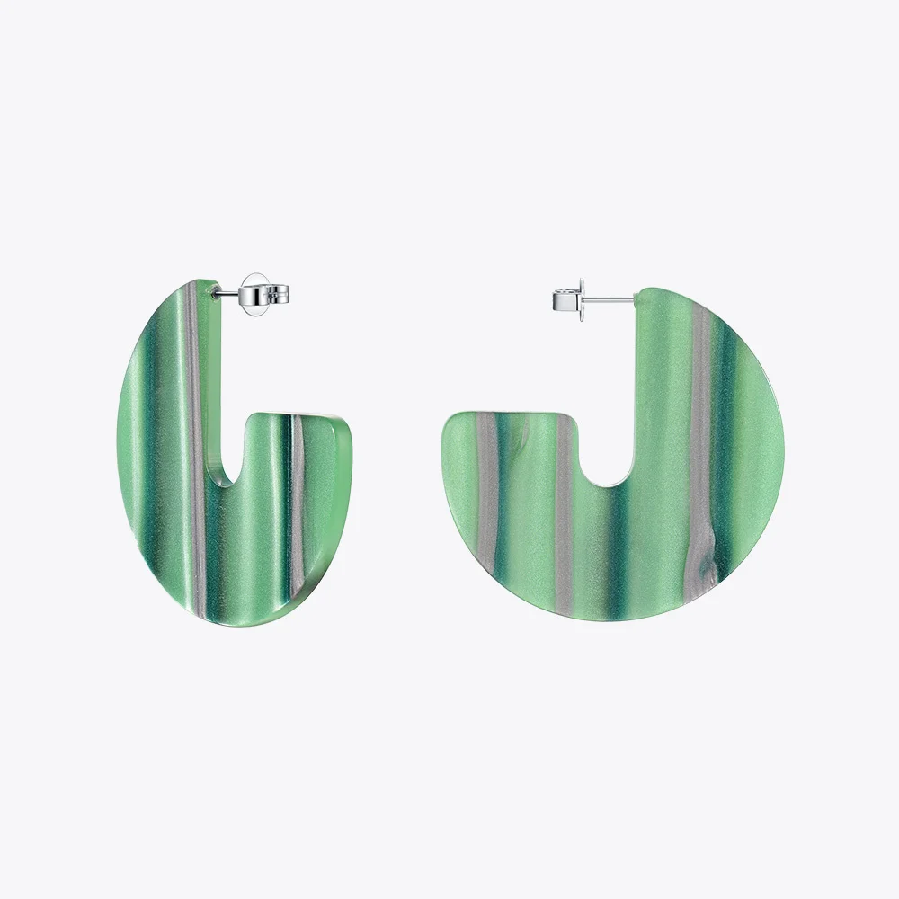 Красочные полимерные висячие серьги Enfashion для женщин большие круглые акриловые в