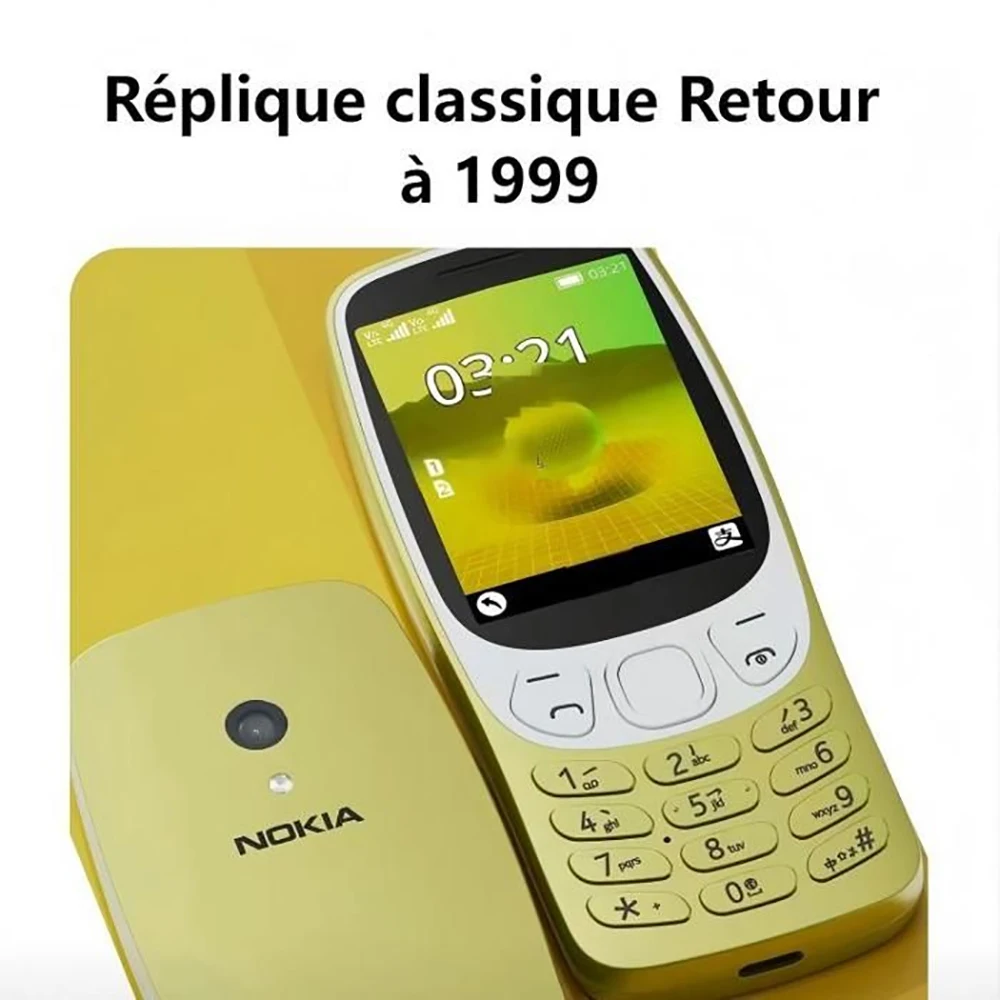 Фото Смартфон Nokia 3210 4G, 2 SIM-карты, Bluetooth 5.0, FM-радио, 2.4-дюймовый экран, Type-C, 2 МП, аккумулятор 1450 мАч, кнопочный, разблокированный, запасной телефон Nokia №5