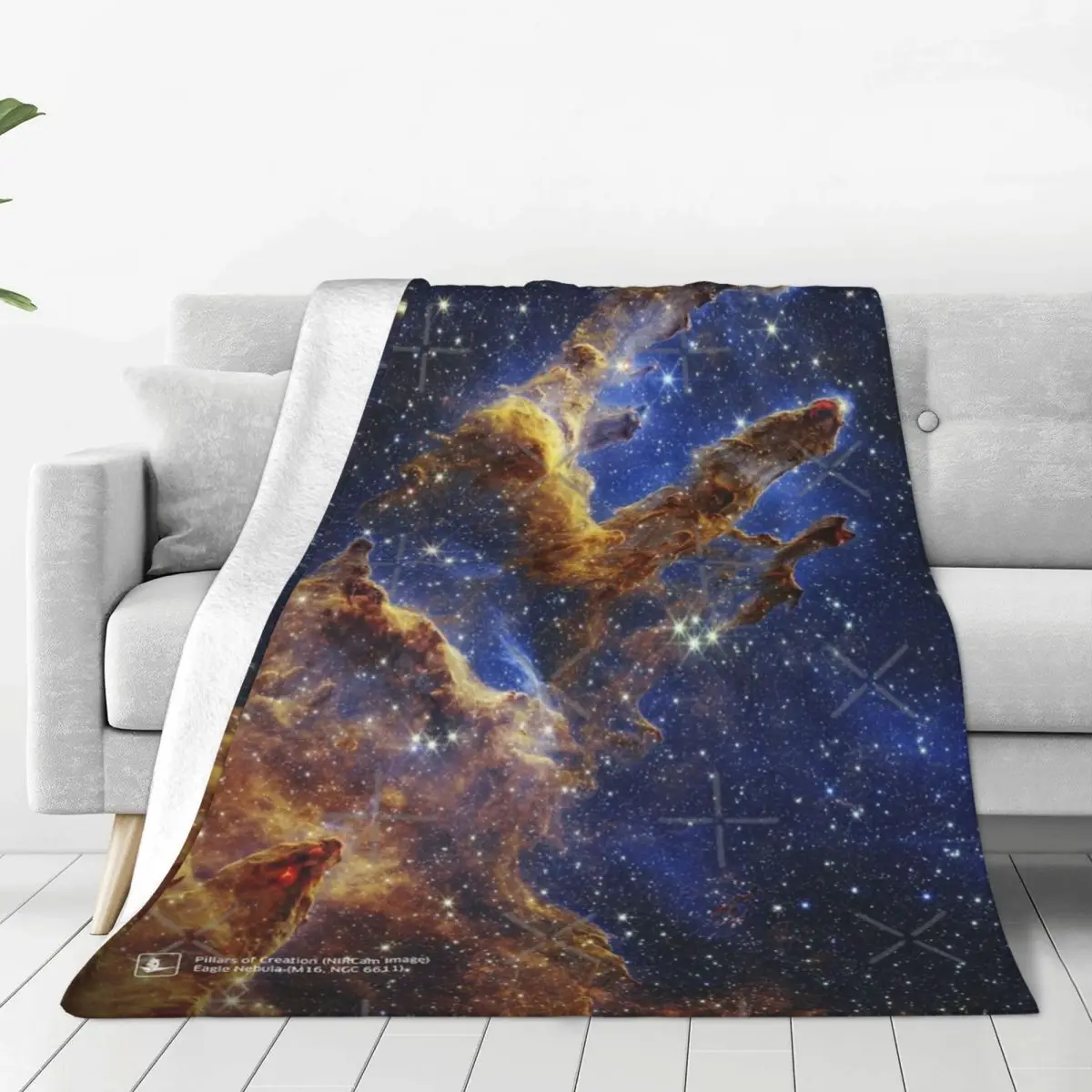 JWST колонны творчества 2022 (Джеймс Webb JWST) одеяло Космос наука покрывало на кровать