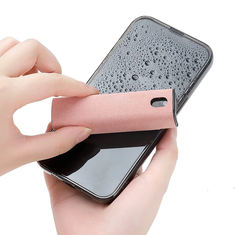 2in1 Microfiber Screen Cleaner Spray Bottle Set Mobile Phone Ipad Camera GoPro Computer Microfiber Cloth Cleaning