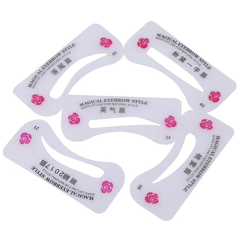 

Набор многоразовых трафаретов для бровей, 24 шт., руководство по рисованию «сделай сам», Инструкция по уходу за волосами, набор для макияжа с ...