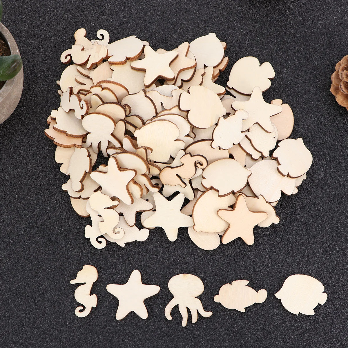 

Wood Cutouts Animal Wooden Unfinished Sea Animals Ocean Diy Slices Cutout Blank Embellishments Life Shapes Dolphin Crafts Decor