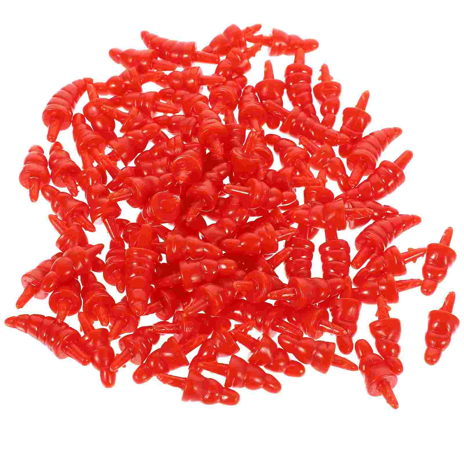 

200 Pcs Christmas DIY Snowman Nose Small Hand Made Making Material Xmas Crafts Plastic Supplies